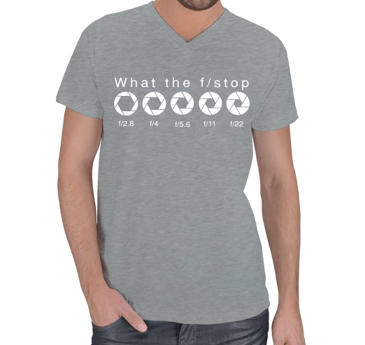 Tisho - Fotoğraf Tutkunu F STOP Erkek Basic V Yaka