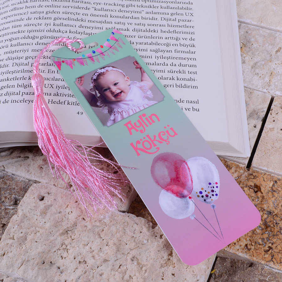 Tisho - Fotoğraflı Doğum Günü Kitap Ayracı Hediyesi