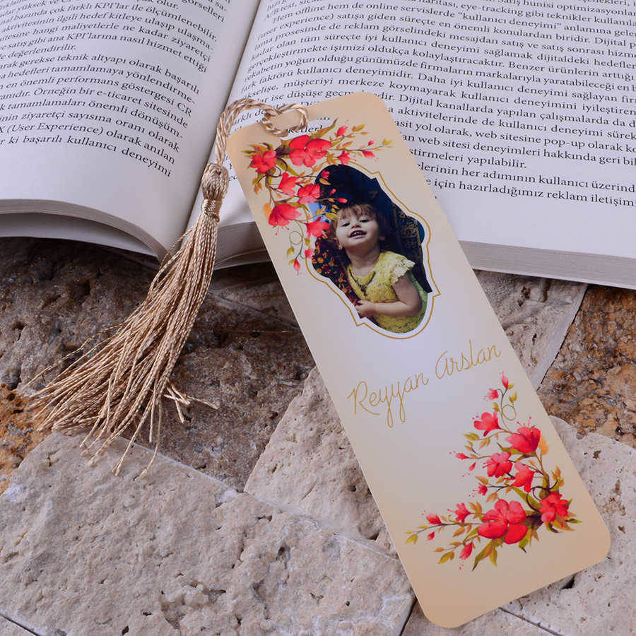 Tisho - Tek Fotoğraflı Gelincik Tasarımlı Kitap Ayracı