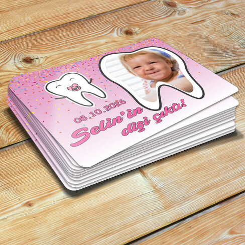 Fotoğraflı Kız Bebek İçin İlk Diş Buğdayı