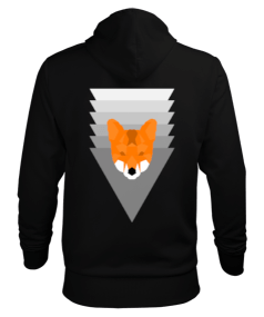 Fox Üçgensel Tasarım Erkek Kapüşonlu Hoodie Sweatshirt - Thumbnail