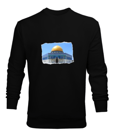 Tisho - Free Palestine Siyah Erkek Sweatshirt