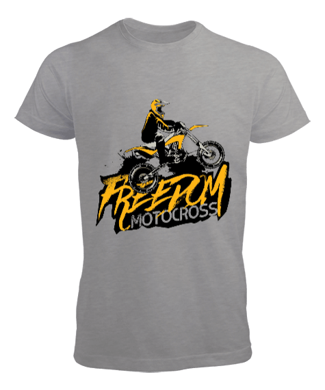 Tisho - Freedom Motocross Baskılı Erkek Tişört