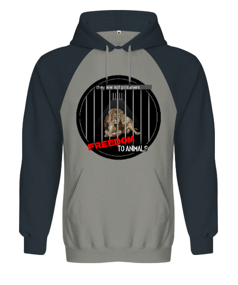Tisho - Freedom To Animals Orjinal Reglan Hoodie Unisex Sweatshirt