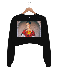 Tisho - Frida Superwomen Kadın Crop Sweatshirt