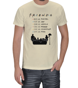 Tisho - Friends / Like Them Baskılı Erkek Tişört