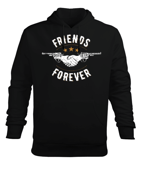 Tisho - Friends Forever Erkek Kapüşonlu Hoodie Sweatshirt