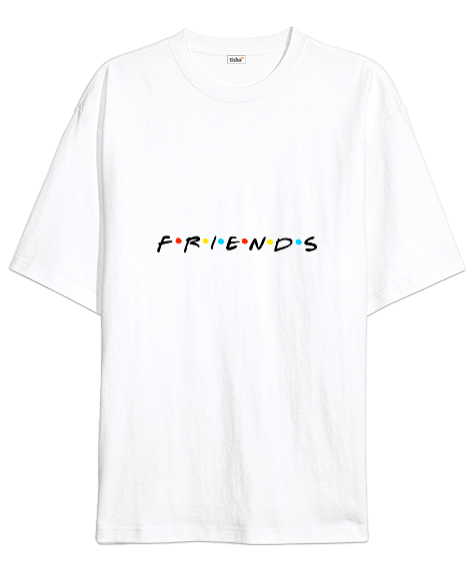 Tisho - Friends yazılı Oversize Unisex Tişört