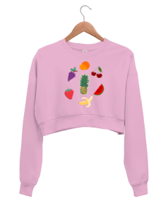 Tisho - Fruits Kadın Crop Sweatshirt