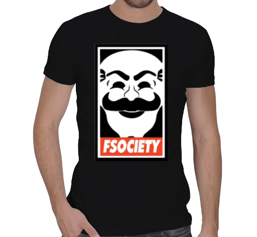 Tisho - Fsociety Erkek Regular Kesim Tişört