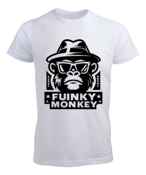 Tisho - Fuınky Monkey Beyaz Erkek Tişört