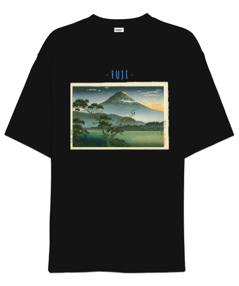 Tisho - Fuji Japon Japonya Doğa Dağ Oversize Unisex Tişört