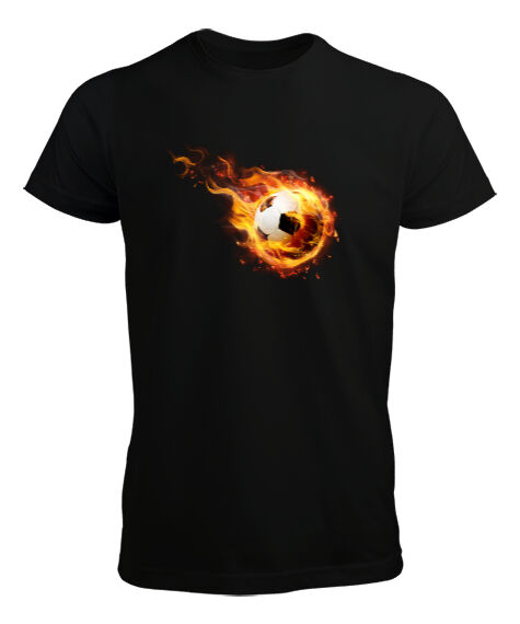 Tisho - Futbol Ateşi Siyah Erkek Tişört