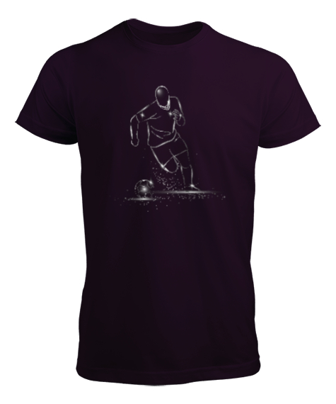Tisho - Futbol - Soccer Koyu Mor Erkek Tişört