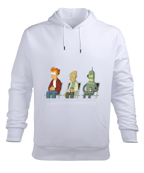 Tisho - Futurama 002 Erkek Kapüşonlu Hoodie Sweatshirt