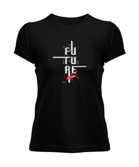 Tisho - Future Blu V1 Siyah Kadın Tişört