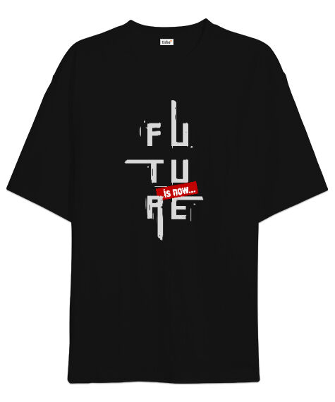 Tisho - Future Blu V2 Siyah Oversize Unisex Tişört