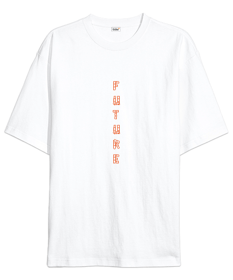 Tisho - Future Yazılı Oversize Unisex Tişört
