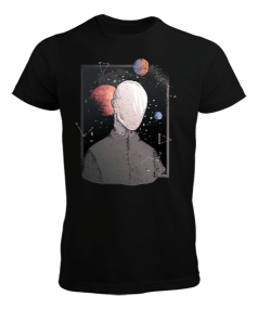 Tisho - Galaksinin Yüzü İsimli Özel Çizim Tasarım Erkek Tişört