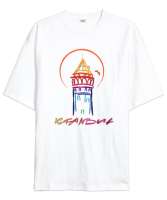 GALATA İSTANBUL Beyaz Oversize Unisex Tişört - Tisho