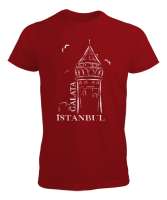 GALATA İSTANBUL Kırmızı Erkek Tişört - Tisho