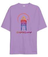 GALATA İSTANBUL Lila Oversize Unisex Tişört - Tisho