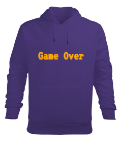 Tisho - Game Over yazılı Erkek Kapüşonlu Hoodie Sweatshirt