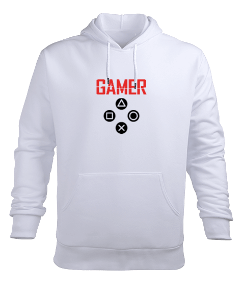 Tisho - gamer Erkek Kapüşonlu Hoodie Sweatshirt