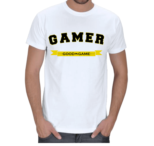 Gamer GG Beyaz T-Shirt Erkek Tişört