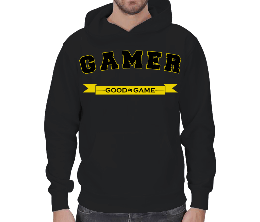 Tisho - Gamer GG Kapşonlu Sweatshirt Erkek Kapşonlu