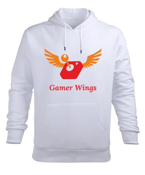 Tisho - Gamer Wings Özel Tasarım ve Renklendirmeli Sweatshirt Erkek Kapüşonlu Hoodie Sweatshirt