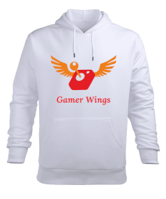 Tisho - Gamer Wings Özel Tasarım ve Renklendirmeli Sweatshirt Erkek Kapüşonlu Hoodie Sweatshirt