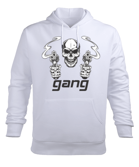 Tisho - GANG tasarımlı Erkek Kapüşonlu Hoodie Sweatshirt