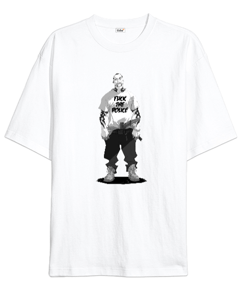 Tisho - Gangsta Görsel Baskılı Oversize Unisex Tişört