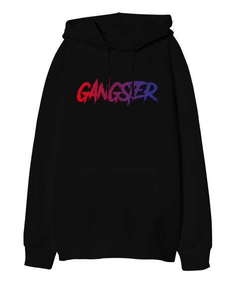 Tisho - Gangster Oversize Unisex Kapüşonlu Sweatshirt