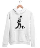 Gazi Mustafa Kemal Atatürk Beyaz Unisex Kapşonlu Sweatshirt - Tisho