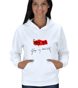 GAZİ MUSTAFA KEMAL ATATÜRK İMZALI BEYAZ KADIN SWEAT Kadın Kapşonlu - Tisho