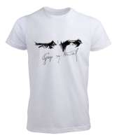 Gazi Mustafa Kemal Atatürk Silueti Beyaz Erkek Tişört - Tisho