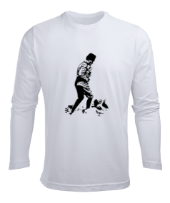 Gazi Mustafa Kemal Atatürk Tasarımlı Erkek Uzun Kol Yazlık Tişört - Tisho