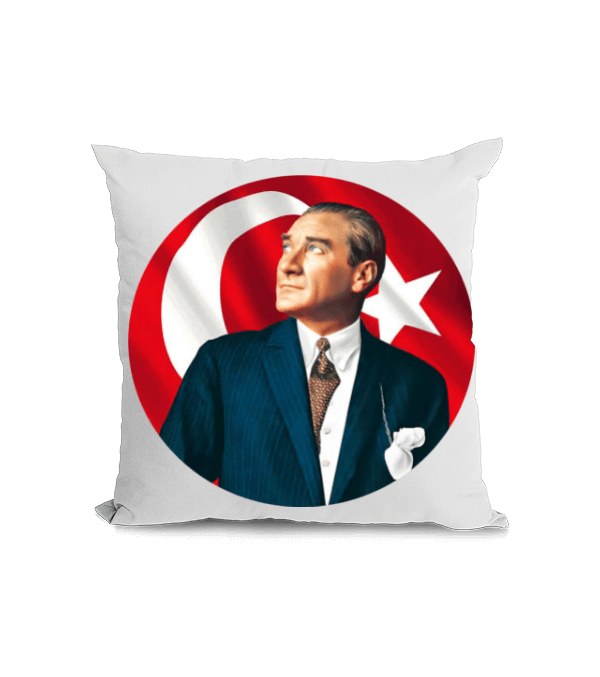 Tisho - Gazi Mustafa Kemal Atatürk Tasarımlı Kare Yastık