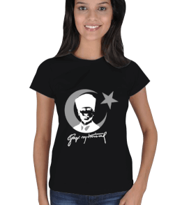 Gazi Mustafa Kemal Ay Yıldız Kadın Tişört - Tisho