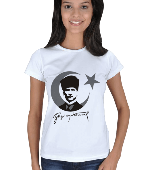 Tisho - Gazi Mustafa Kemal Ay Yıldız Kadın Tişört