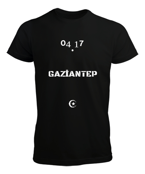 Tisho - Gaziantep Baskılı Siyah Erkek Tişört