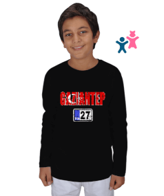 gaziantep, gaziantep şehir ,Türkiye,Türkiye bayrağı. Çocuk Unisex Uzunkollu - Tisho