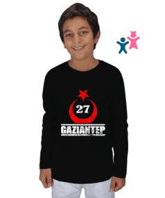 gaziantep, gaziantep şehir ,Türkiye,Türkiye bayrağı. Çocuk Unisex Uzunkollu - Tisho