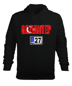 gaziantep, gaziantep şehir ,Türkiye,Türkiye bayrağı. Erkek Kapüşonlu Hoodie Sweatshirt - Tisho