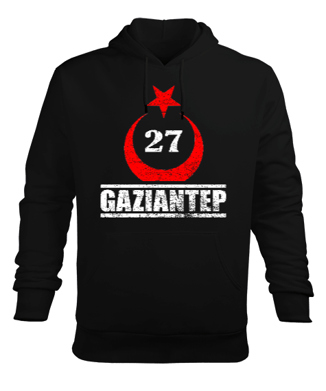 gaziantep, gaziantep şehir ,Türkiye,Türkiye bayrağı. Erkek Kapüşonlu Hoodie Sweatshirt - Tisho