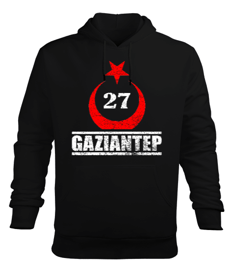 Tisho - gaziantep, gaziantep şehir ,Türkiye,Türkiye bayrağı. Erkek Kapüşonlu Hoodie Sweatshirt