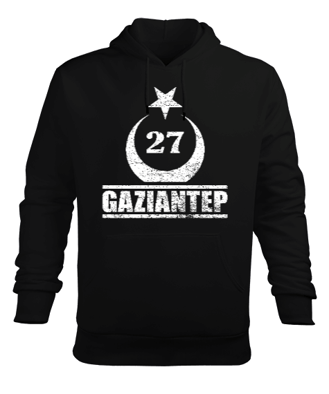 Tisho - gaziantep, gaziantep şehir ,Türkiye,Türkiye bayrağı. Erkek Kapüşonlu Hoodie Sweatshirt