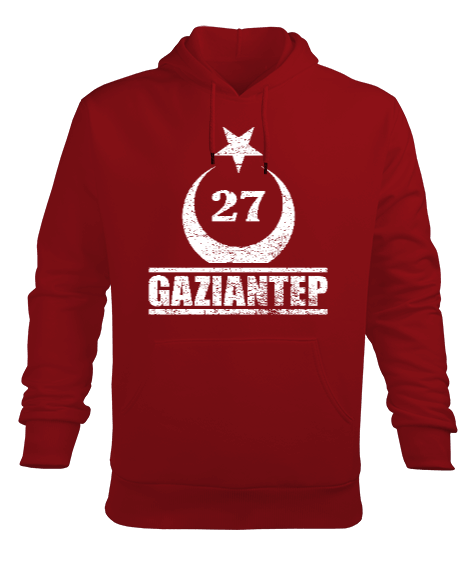 Tisho - gaziantep, gaziantep şehir ,Türkiye,Türkiye bayrağı. Erkek Kapüşonlu Hoodie Sweatshirt